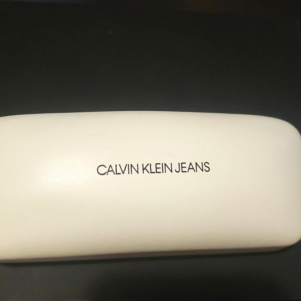 Calvin Klein Jeans Designer Sunglasses White Hard Case *case only*